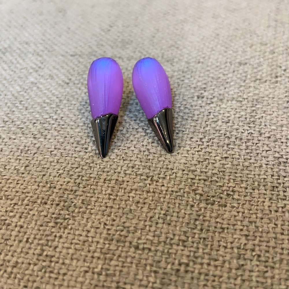 Alexis Bittar iridescent purple earrings